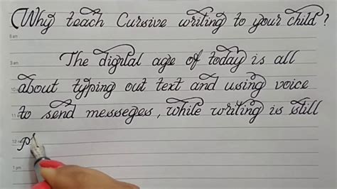 how to write a cursive t about the importance of cursive in modern education